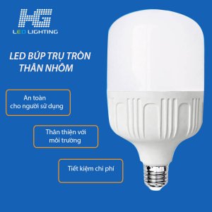 Đèn led bulb trụ nhân nhôm