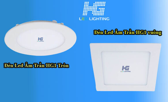 Đèn led âm trần vuông / tròn siêu mỏng cho không gian thêm sang trọng