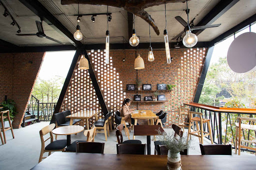 Trang trí coffee shop với đèn led edision