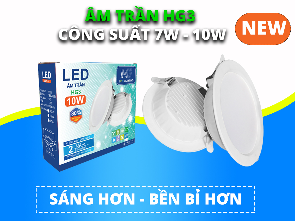 Mẫu đèn led âm trần